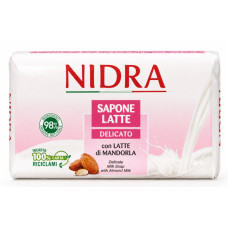 Мыло твёрдое NIDRA Saponelatte Mandorla с миндальным молочком 90 г